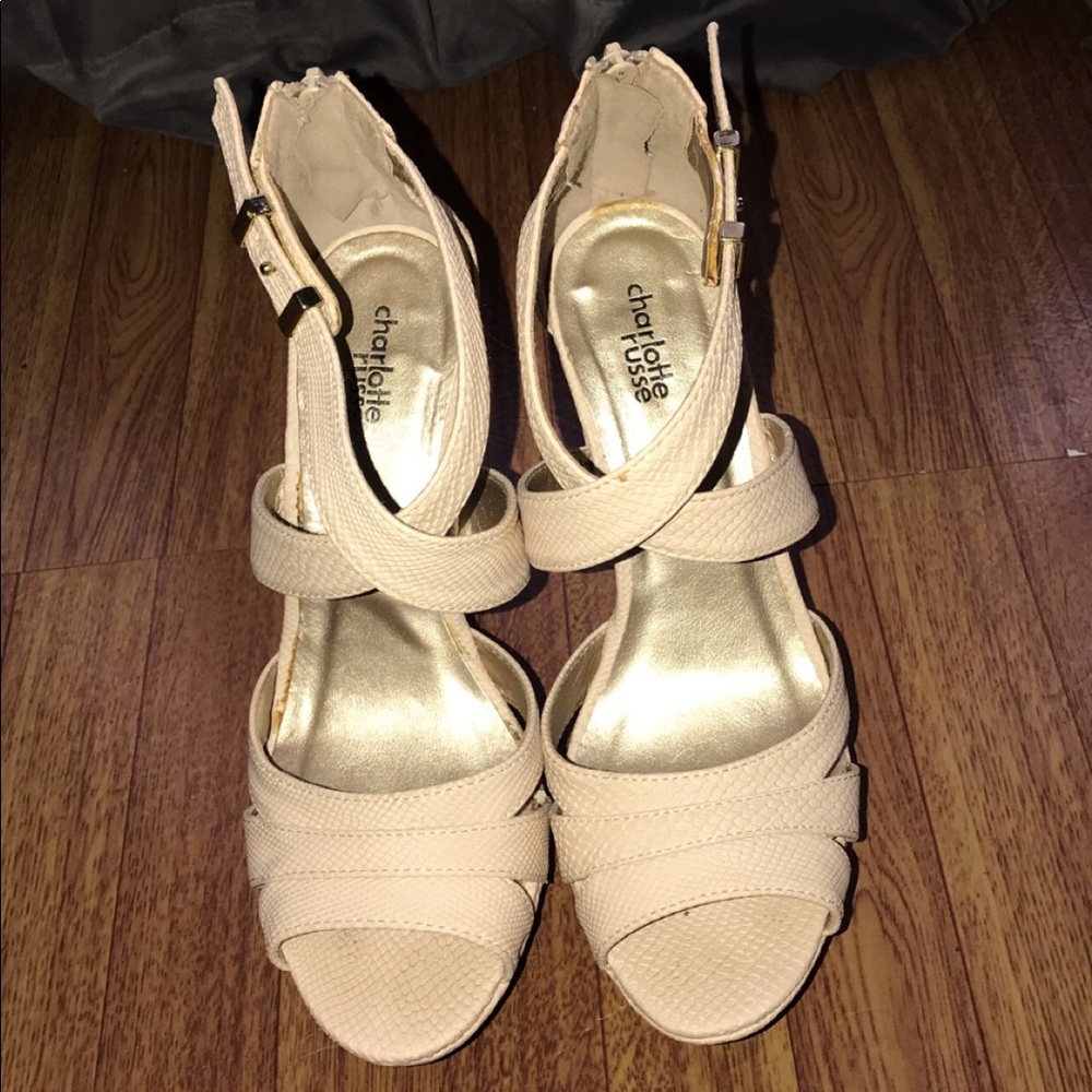 Tan wedge sandal